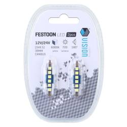 Set 2 becuri sofit 12/24V C5W 39mm cu LED Canbus Vision 58359 Carmotion