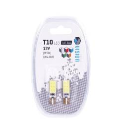 Set 2 becuri T10, 2 LED-uri COB, 12V W5W Canbus Vision 58961 Carmotion