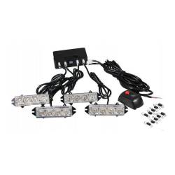 Set 4 proiectoare stroboscopice, LED 12V, 100x20, 86662 Carmotion
