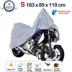 Prelata motocicleta, marimea S, cu gaura pentru lant antifurt, 183 x 89 x 119 cm Moto00S Sumex