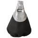 Husa schimbator viteze, piele perforata, argintiu cu negru RaceSport BOT5700