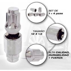 Piulite antifurt pentru prezoane Wheel Locks 12x1.5 x32c conic tip B ATB1250 Car+