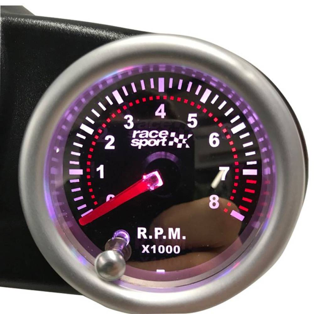 Ceas tahometru turatii, fi52mm, efect oglinda, 7 culori RFLX544 RaceSport