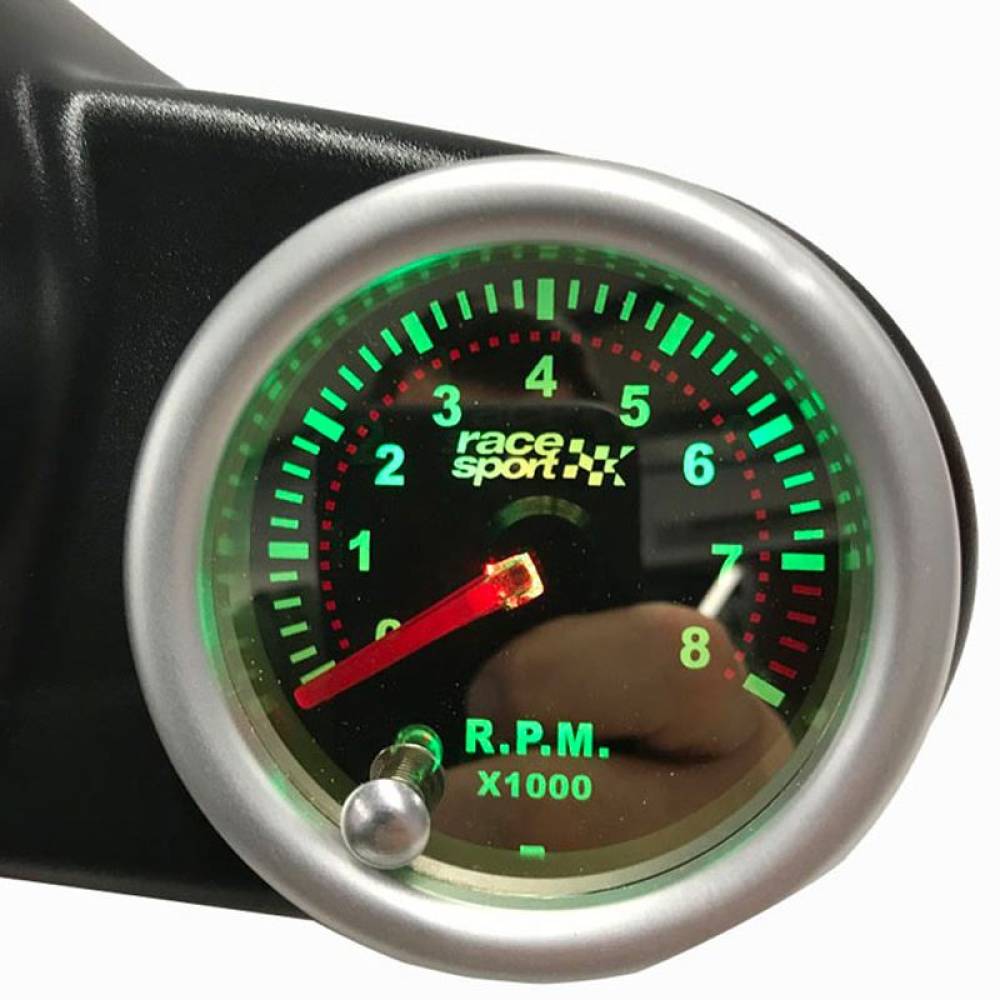 Ceas tahometru turatii, fi52mm, efect oglinda, 7 culori RFLX544 RaceSport