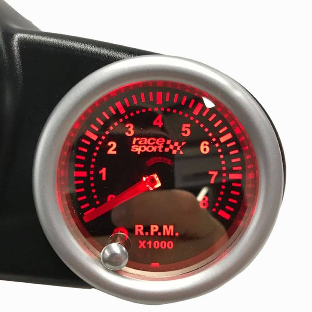 Ceas tahometru turatii, fi52mm, efect oglinda, 7 culori RFLX544 RaceSport