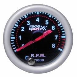 Ceas tahometru turatii, fi52mm, efect oglinda, 7 culori RFLX544 RaceSport