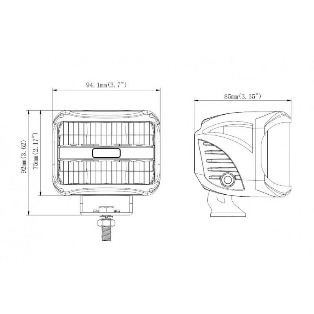 Proiector lucru 94x75 cu LED, 9-30V, 27W, 1608 lm, L0164 TruckLed Proiector lucru 94x75 cu LED, 9-30V, 27W, 1608 lm, L0164 TruckLed