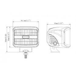 Proiector lucru 94x75 cu LED, 9-30V, 27W, 1608 lm, L0164 TruckLed