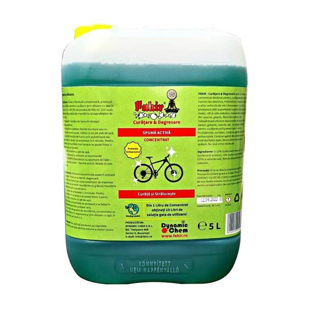 Spuma activa, curatare si degresare pentru biciclete FCD  FAKIR 5L 20503