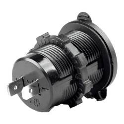 Priza cu 2 USB cu LED rosu 12-24A, 4.2A , incastrabila, Mod04 02854 Amio