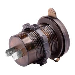 Priza cu 2 USB, tip C si USB Qc3.0, cu LED, 12-24v, cu voltmetru, incastrabila, Mod7 02857 Amio