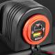 Priza cu 2 USB, cu voltmetru, 12-24V,  2.1+1.0A, incastrabila, rosie, Mod6 02861 Amio