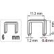 Capse tapiterie 10J, pt capsator manual  11.2x6mm Hoteche 171036