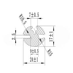 Cheder geam cu pana B2/B7 U650 B2B7 rola 50m, PRET/Metru liniar