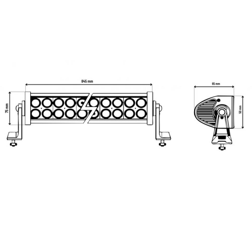 Proiector Led Bar 845x65, DRL STRIPE, 73LED, 134W, 10279lm, LedTruck LB0096