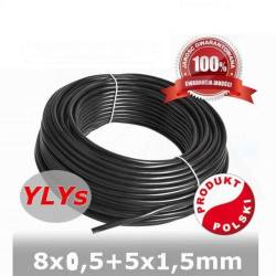 Cablu electric YLY-S 13 fire (8x0,75+5x1,5) PE8/0.75/5/1.5, pret/metru liniar, , Hybsz