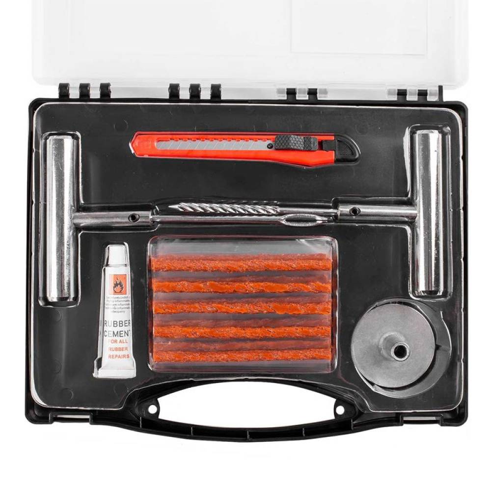 Kit reparatie cauciuc cu 30 snur vulcanizare si 4 dispozitive Amio 02829