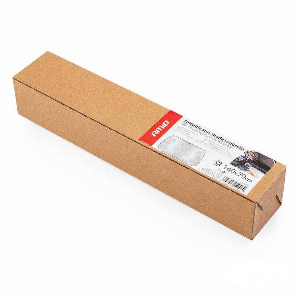 Parasolar parbriz pliabil, 140x79cm, tip umbrela cu husa, rezistent UV 02906 Amio Parasolar parbriz pliabil, 140x79cm, tip umbrela cu husa, rezistent UV 02906 Amio