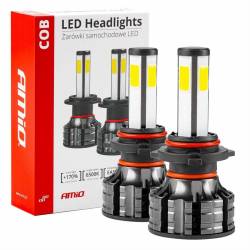 Set 2 becuri HB3, LED, 12-24V, 38W, 3200lm, 6500K, 4 Side Series, 02846 Amio