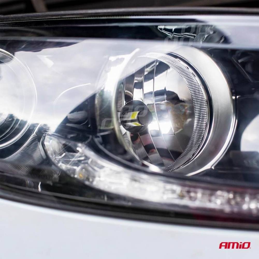 Set 2 becuri HB3, LED, 12-24V, 38W, 3200lm, 6500K, 4 Side Series, 02846 Amio