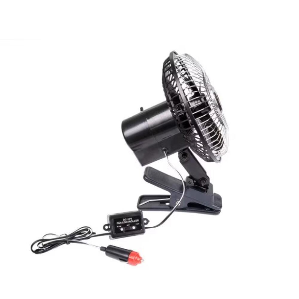 Ventilator 24V, fi17cm, metalic, prindere clema, cu intrerupator 6