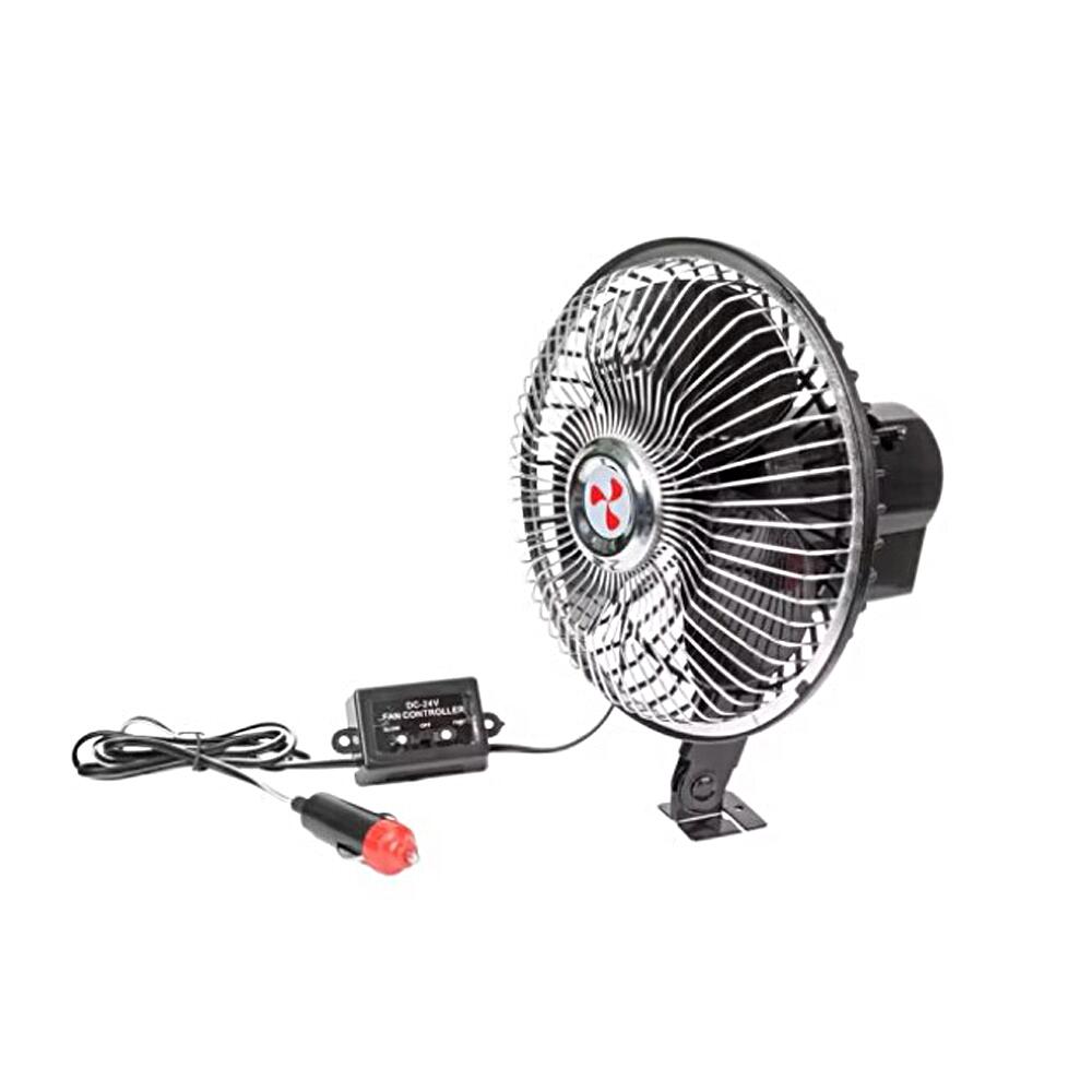 Ventilator 24V, fi17cm, metalic, prindere clema, cu intrerupator 6