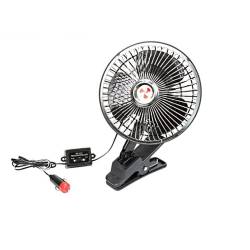 Ventilator 24V, fi17cm, metalic, prindere clema, cu intrerupator 6