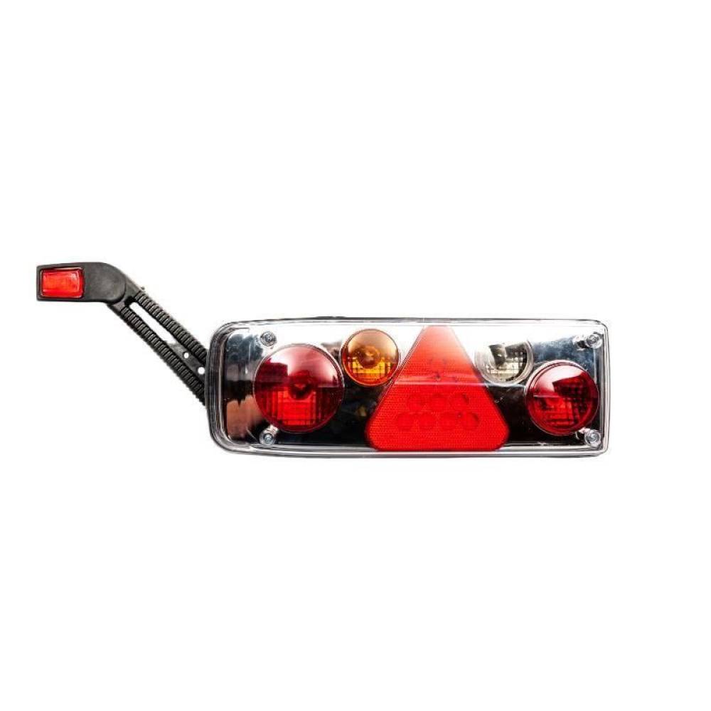 Lampa spate 372x129 cu triunghi si lampa gabarit, montaj cu fir, 5 functii, Led, 24V stanga 201408-L Ceray Lampa spate 372x129 cu triunghi si lampa gabarit, montaj cu fir, 5 functii, Led, 24V stanga 201408-L Ceray