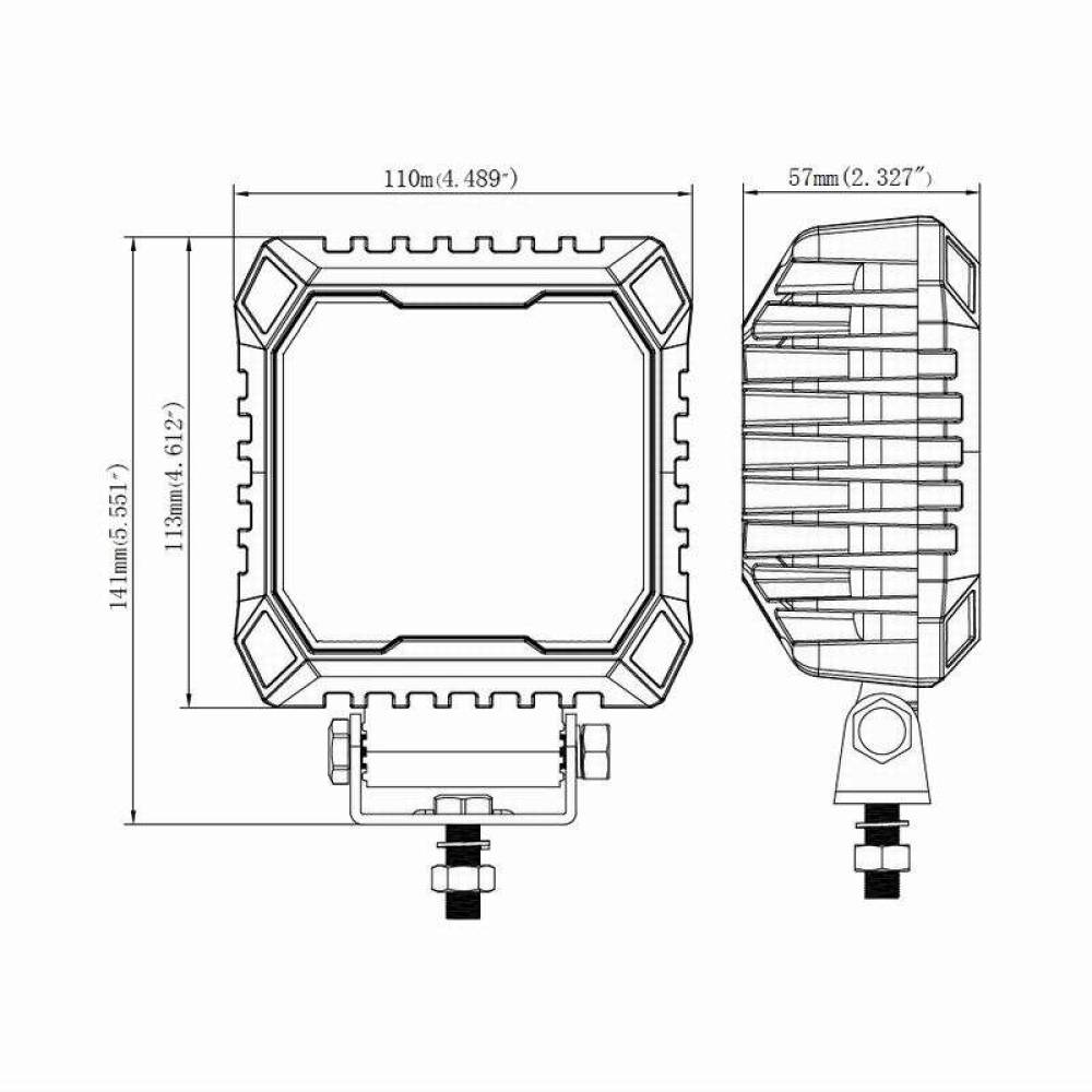 Proiector lucru 110x141, LED, 9-36V, 40W, 4400lm, TruckLed L0171