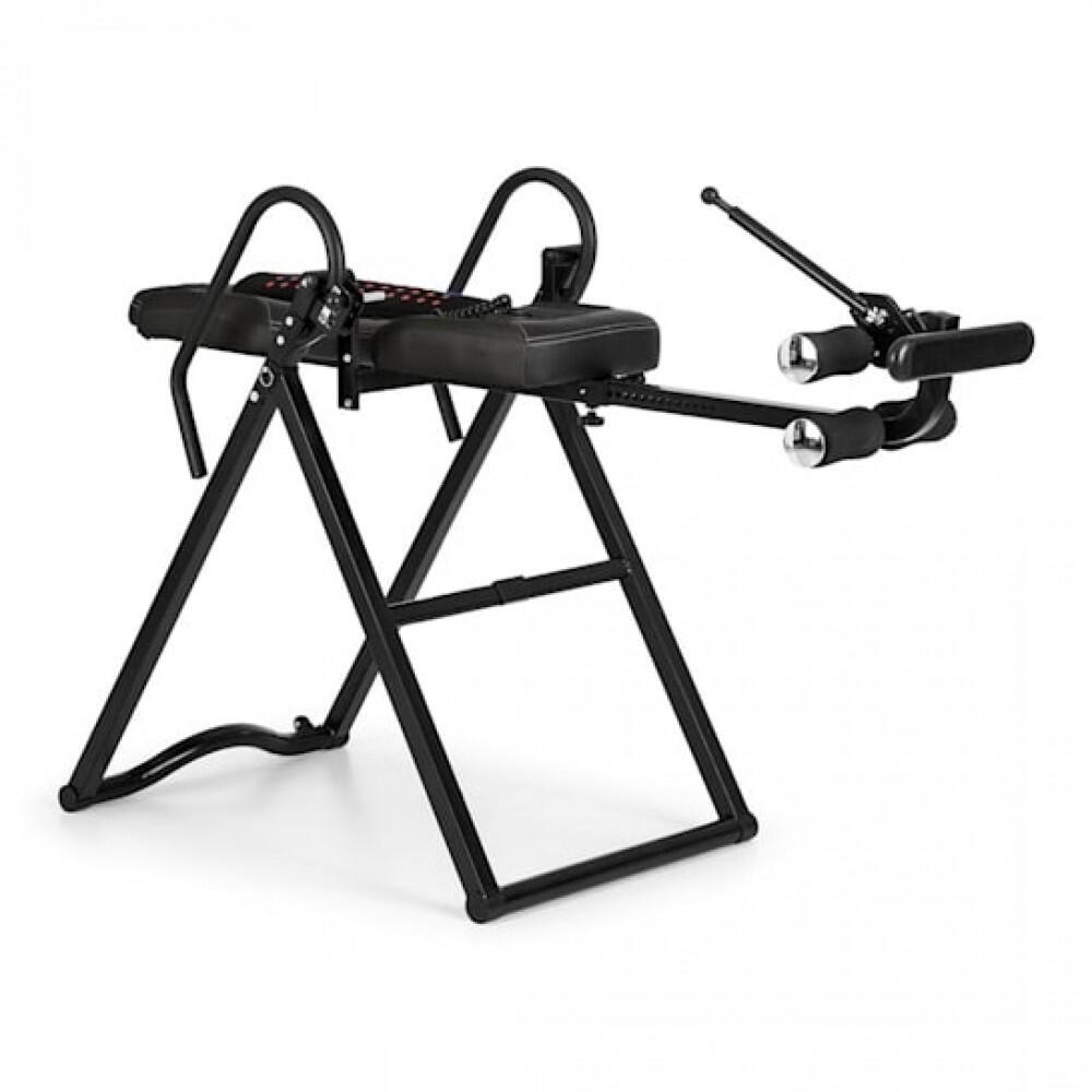 Masă inversie, bancă gravitațională cu masaj, vibrații și funcție de încălzire, până la 136 kg, 1,54-1,98 m, KLARFIT 10031831v Masă inversie, bancă gravitațională cu masaj, vibrații și funcție de încălzire, până la 136 kg, 1,54-1,98 m, KLARFIT 10031831v