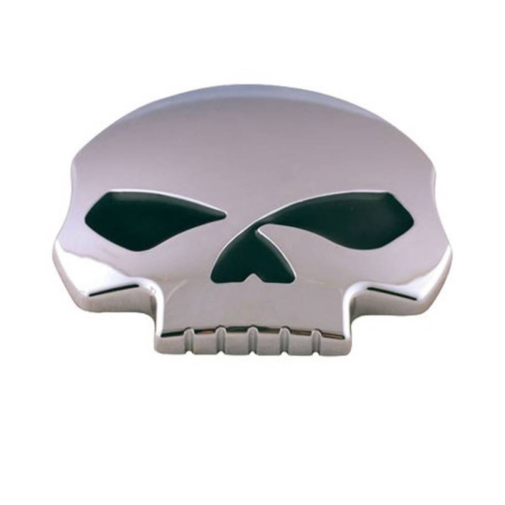 Ornament emblema metalica Skull Cap de Mort 8.5cm Race Sport Log1927
