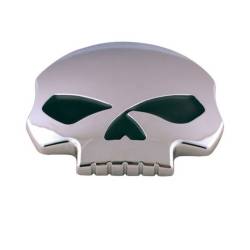 Ornament emblema metalica Skull Cap de Mort 8.5cm Race Sport Log1927