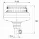Girofar 12/48V h160-78, fi165. 25 LED, 6W, pe tija flexibila FT-101 RO PI LED Fristom