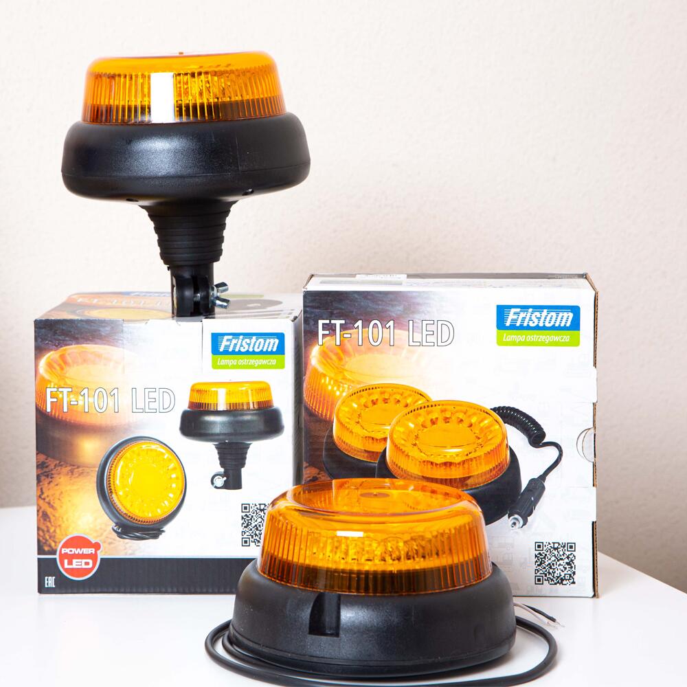 Girofar 12/48V h160-78, fi165. 25 LED, 6W, pe tija flexibila FT-101 RO PI LED Fristom