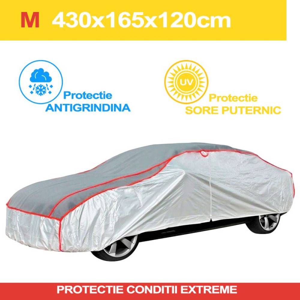 Prelata auto antigrindina M 430 x 165 x 120cm, 5mm grosime 02510 Amio