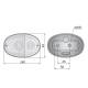 Lampa semnalizare fata cu pozitie 140x93, cu mufa, universala si John Deere, stanga LT3 48463 Wesem
