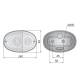 Lampa semnalizare fata cu pozitie 140x93, cu mufa, universala si John Deere, dreapta LT3 48464 Wesem