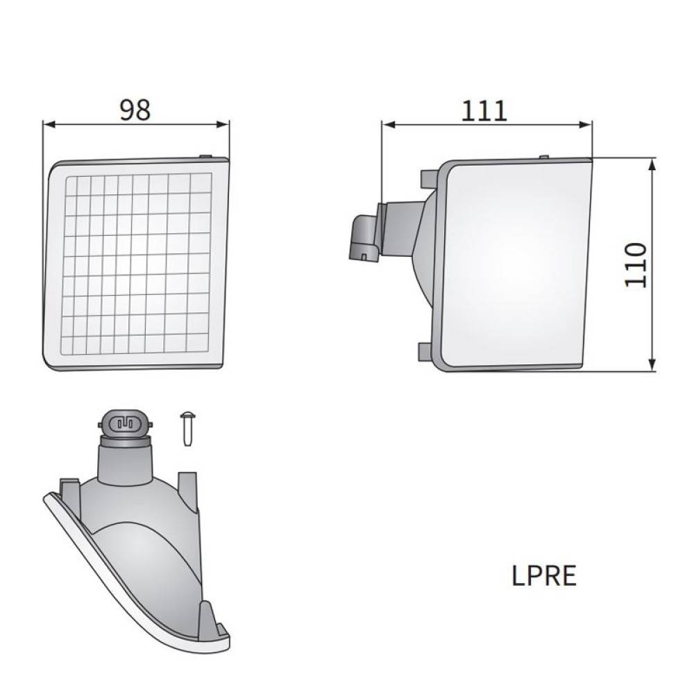 Proiector lucru John Deere 103x107 incastrabil, dreapta AL78178- 909 LPRE 56651 Wesem