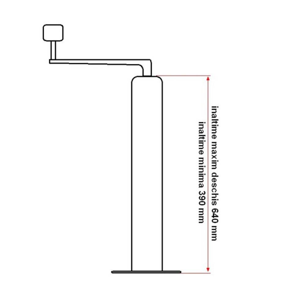 Picior sprijin reglabil pentru remorca fi48mm, inaltime reglabila 390-640mm BK92788 Picior sprijin reglabil pentru remorca fi48mm, inaltime reglabila 390-640mm BK92788