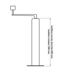 Picior sprijin reglabil pentru remorca fi48mm, inaltime reglabila 390-640mm BK92788