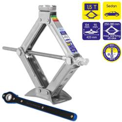 Cric foarfeca, 1.5T, 25-39cm, cu cheie cu clichet, 17mm, TUV, 436.60 Alca