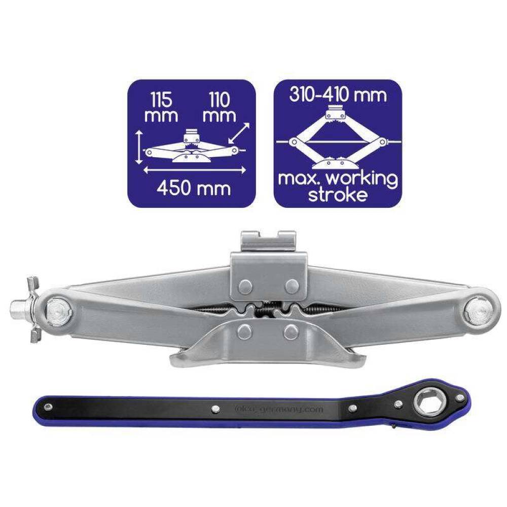 Cric foarfeca, 2T, 30-41cm, cu clichet, 17mm 436.70 Alca