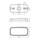 Lampa gabarit 125x60, LED, galbena, cu mufa, FT-075 Z QS075 Fristom