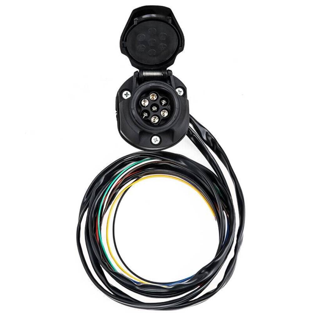 Kit priza carlig remorcare, priza 7 pini 12V cu 2 cabluri 2m cu 4 si 5 fire, kit instalatie electrica carlig remorca  INSHAKA 