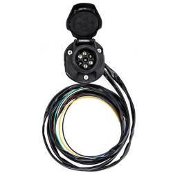Kit priza carlig remorcare, priza 7 pini 12V cu 2 cabluri 2m cu 4 si 5 fire, kit instalatie electrica carlig remorca  INSHAKA 