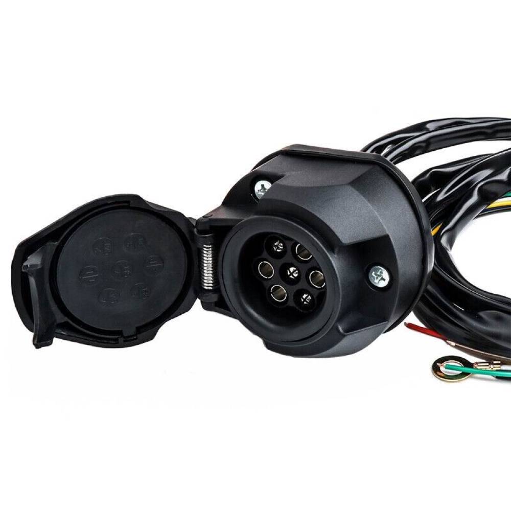 Kit priza carlig remorcare, priza 7 pini 12V cu 2 cabluri 2m cu 4 si 5 fire, kit instalatie electrica carlig remorca  INSHAKA 