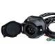 Kit priza carlig remorcare, priza 7 pini 12V cu 2 cabluri 2m cu 4 si 5 fire, kit instalatie electrica carlig remorca  INSHAKA 