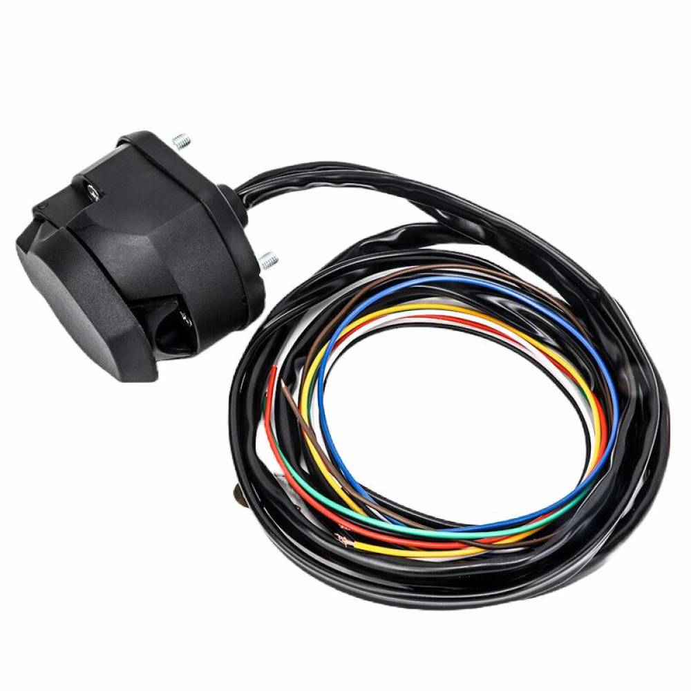 Kit priza carlig remorcare, priza 7 pini 12V cu 2 cabluri 2m cu 4 si 5 fire, kit instalatie electrica carlig remorca  INSHAKA 