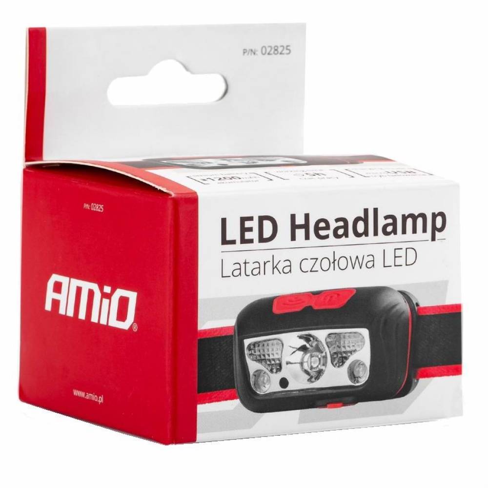 Lanterna frontala LED COB, incarcare USB, 02825 Amio Lanterna frontala LED COB, incarcare USB, 02825 Amio