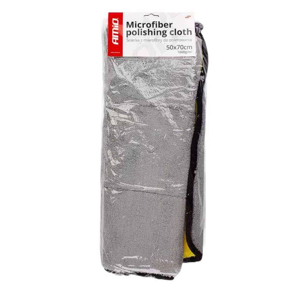 Laveta microfibra 50x70cm, cu 2 fete, pentru uscare si polisare, 1600gr/m2, 02869 Amio Laveta microfibra 50x70cm, cu 2 fete, pentru uscare si polisare, 1600gr/m2, 02869 Amio